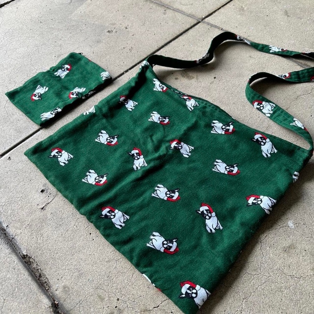 Brand new custom Boston Terrier musette / satchel / sling bag / tote bag